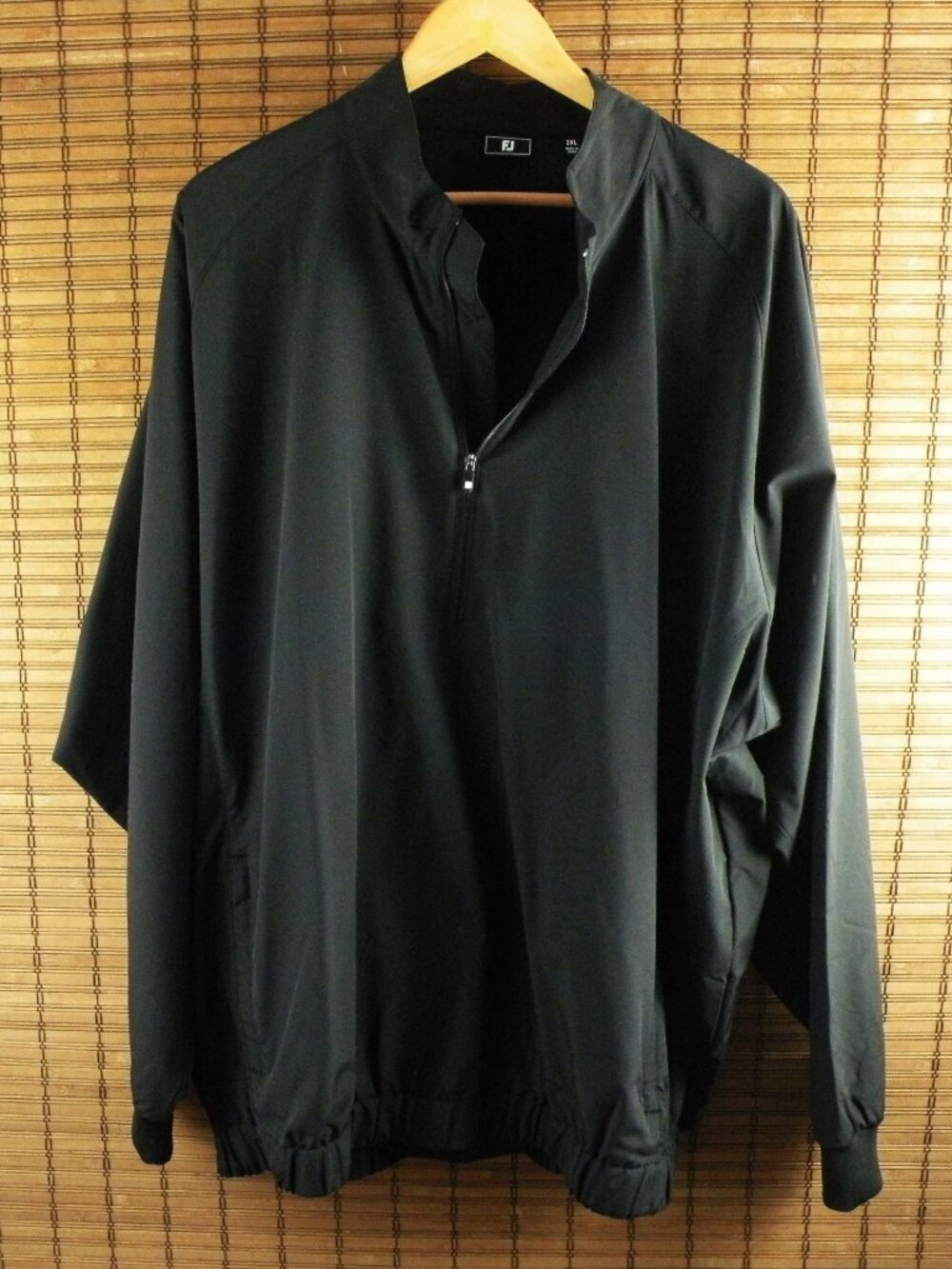 NWOT FootJoy Black Long Sleeve Windbreaker 1/4 Zipper Windbreaker 2XL